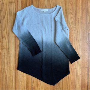 Tara by Vince Camino Grey Ombré asymmetrical Sweater size XS